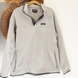 Patagonia Fleece Pullover Quarter Snap Gray Women’s Size Large